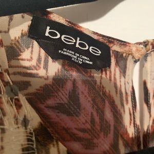 BEBE faux cape back maxi